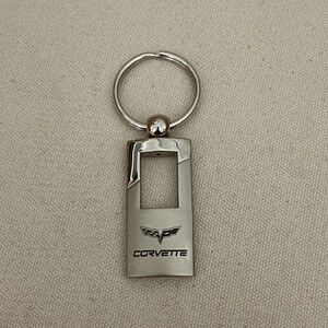 OEM Corvette Silver Keychain